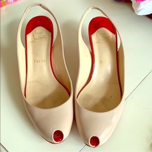 Christian Louboutin Nude Leather Shoes Size 9